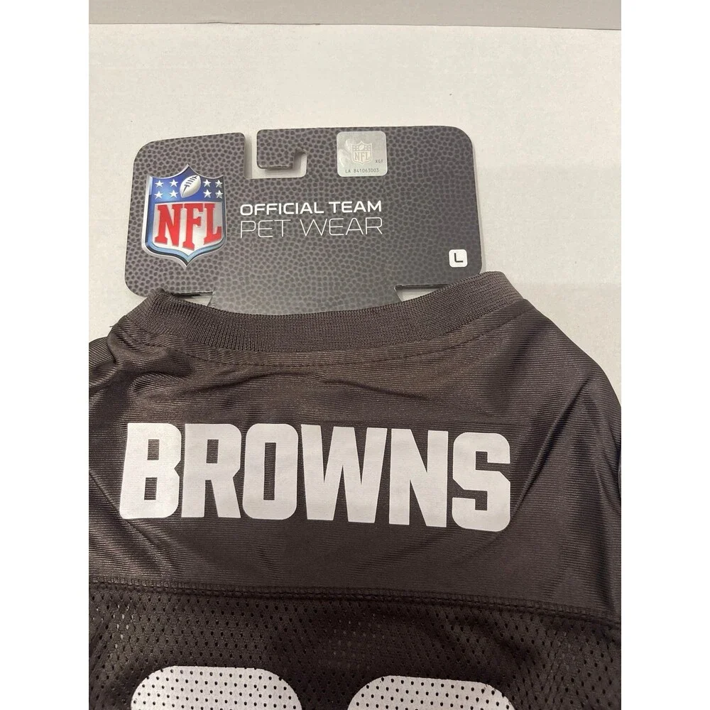 Pets First NFL Cleveland Browns Mesh Jersey for Dogs Size L New With Tag